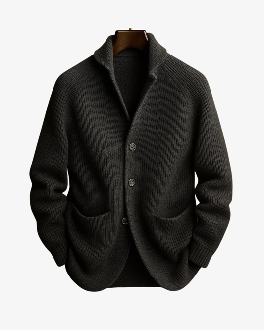 Nathan™ | Tailored Button-Front Knit Cardigan