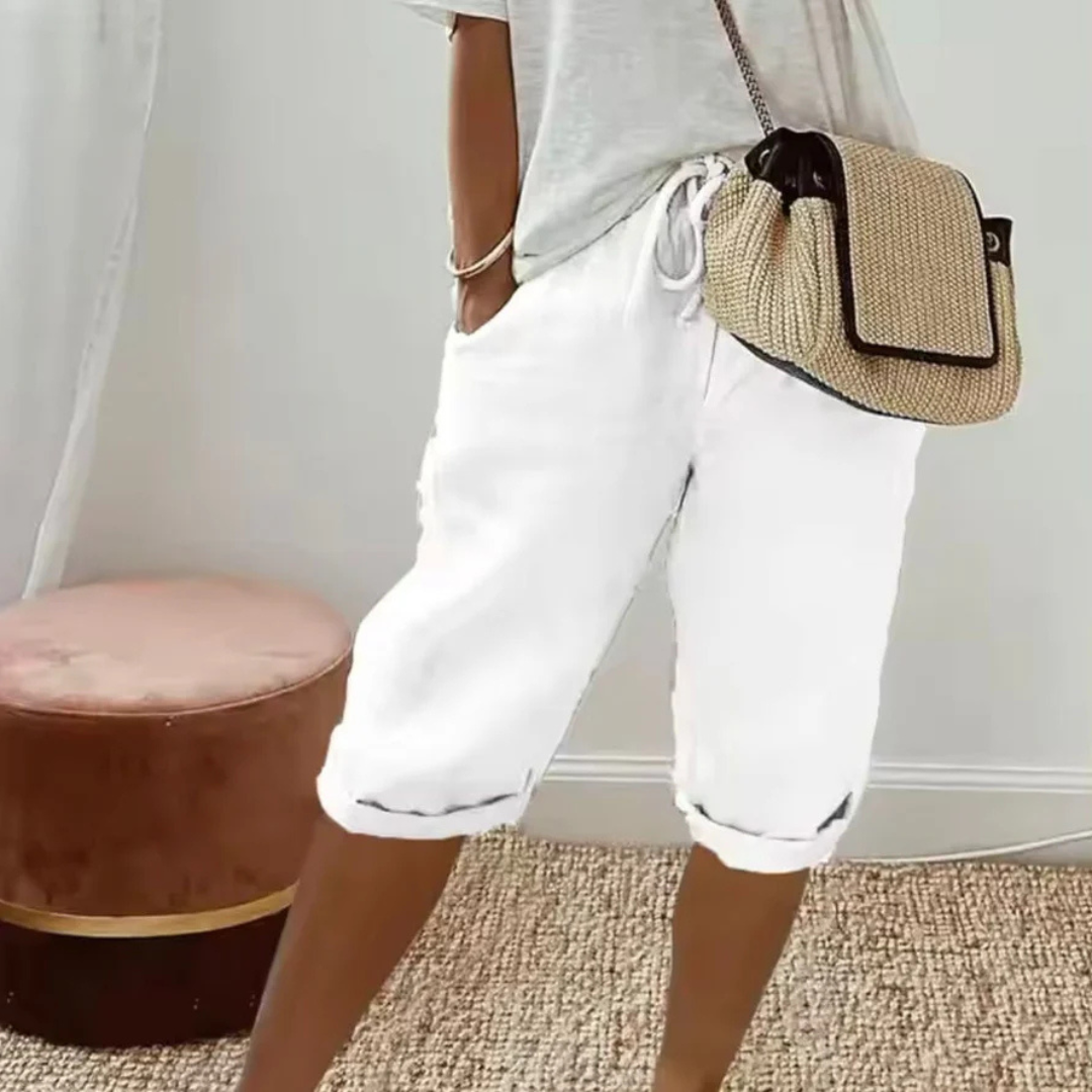 Lori | Light Cotton-Linen Shorts