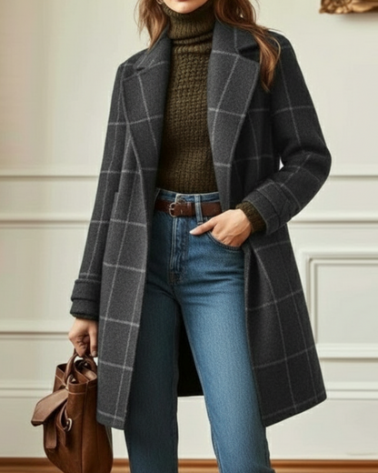 Lorna | Elegant Plaid Coat