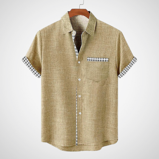 Albert™ - Polo shirt with palm tree & breast pocket