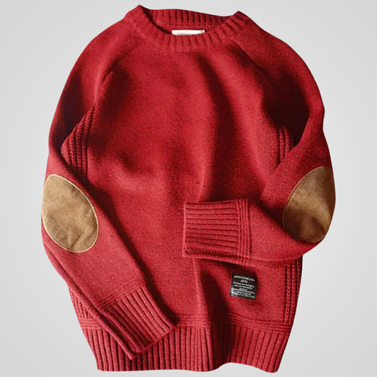Remco™ - Wool sweater with elbow pads
