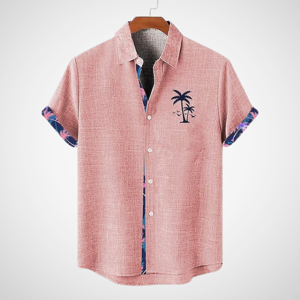 Albert™ - Polo shirt with palm tree & breast pocket