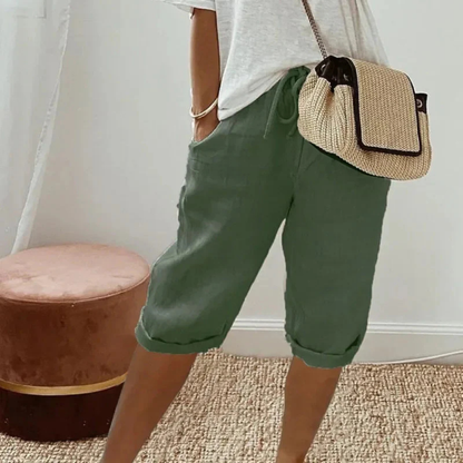 Lori | Light Cotton-Linen Shorts