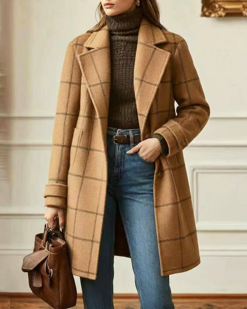 Lorna | Elegant Plaid Coat