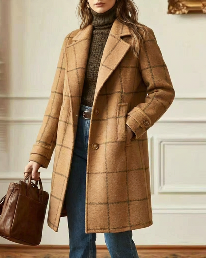 Lorna | Elegant Plaid Coat