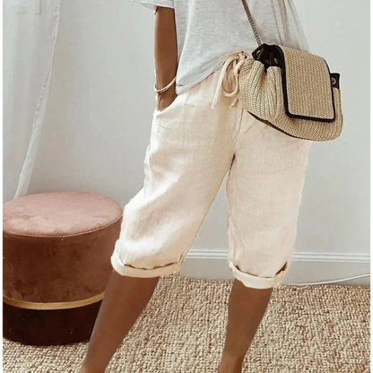 Lori | Light Cotton-Linen Shorts