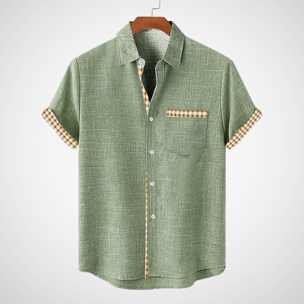 Albert™ - Polo shirt with palm tree & breast pocket