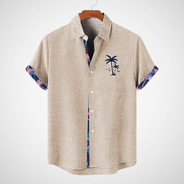 Albert™ - Polo shirt with palm tree & breast pocket