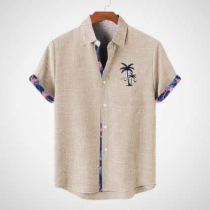Albert™ - Polo shirt with palm tree & breast pocket