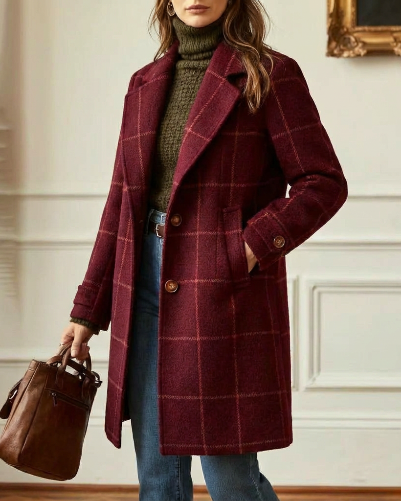 Lorna | Elegant Plaid Coat