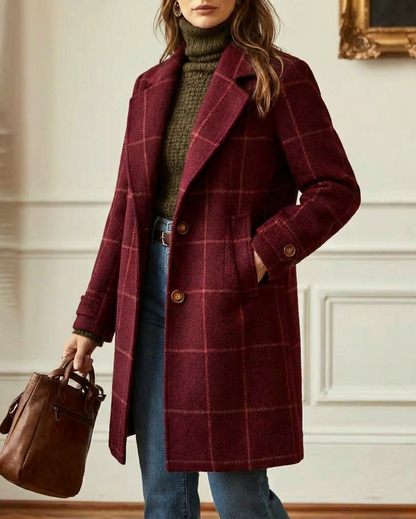 Lorna | Elegant Plaid Coat
