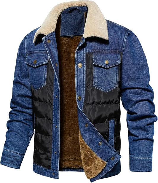 Daniel™ | High-quality denim jacket with sherpa lining