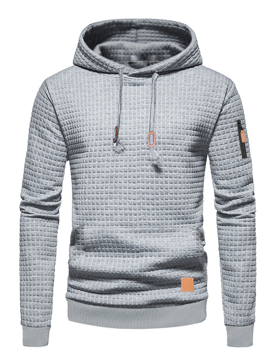 Kasper™ | Comfortable hoodie with waffle pattern