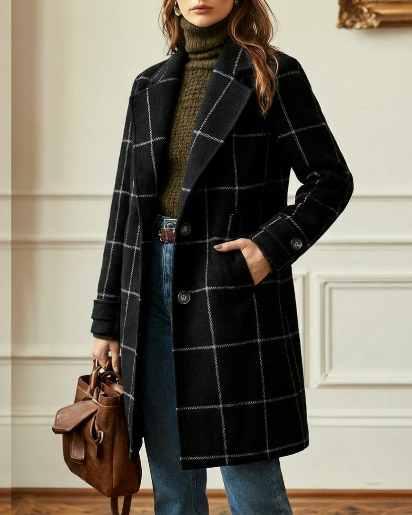 Lorna | Elegant Plaid Coat