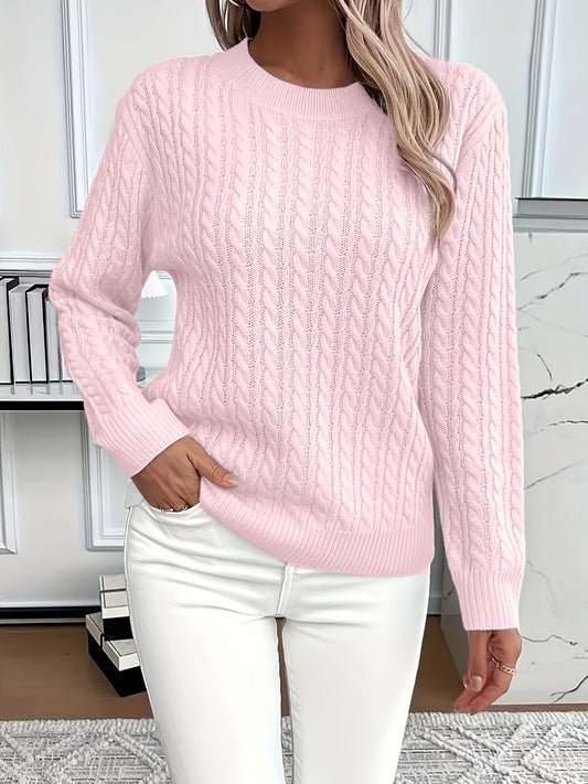 Romana™ - Women's sweater with cable knit pattern