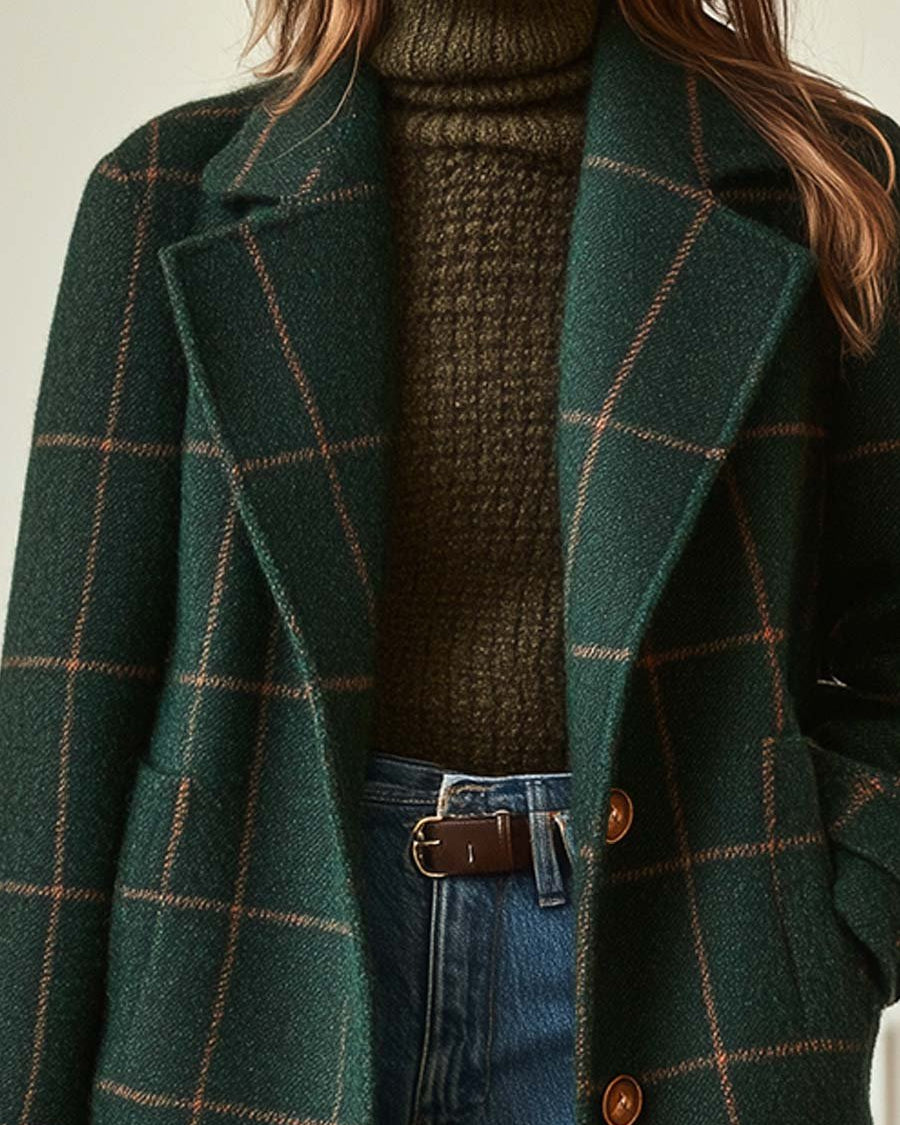 Lorna | Elegant Plaid Coat
