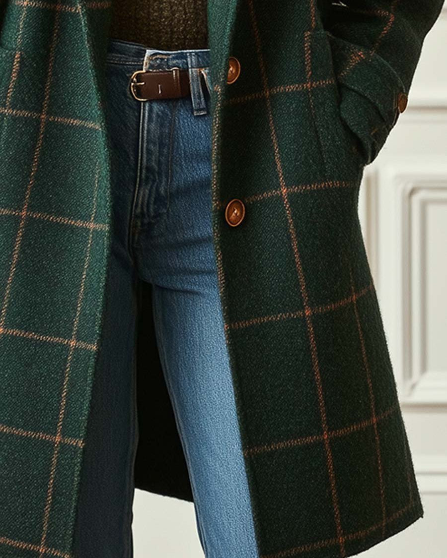 Lorna | Elegant Plaid Coat